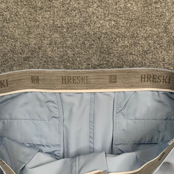 Hreski Pants Mens 38 Baby Blue Moisture Wicking Performance Chino Golf 27 Inseam - Picture 5 of 13
